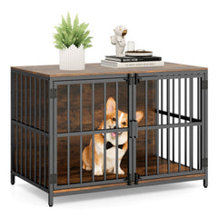40 Inch Dog Crate Furniture Dog Kennel with Dual Lockable Double Doors - view 4