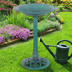 Outdoor Garden Green Pedestal Bird Bath Feeder Bird Cage - view 2