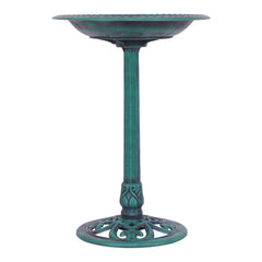 Outdoor Garden Green Pedestal Bird Bath Feeder Bird Cage - view 3