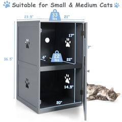 2-tier Litter Hidden Cat House With Anti-toppling Device - view 4