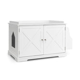 Large Wooden Cat Litter Box Enclosure with the Storage Rack Cat House