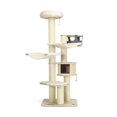 77.5-Inch Cat Tree Condo Multi-Level Kitten Activity Tower with Sisal
