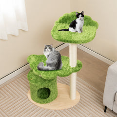 38 Inch Cute Cat Tree for Indoor Cats with Fully Wrapped Sisal Scratching Posts - view 3