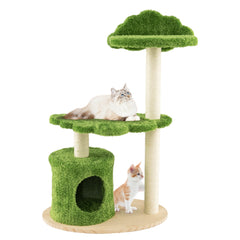 38 Inch Cute Cat Tree for Indoor Cats with Fully Wrapped Sisal Scratching Posts - view 4