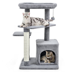 Cat Tree with Perch and Hanging Ball for Indoor Activity Play and Rest - view 4