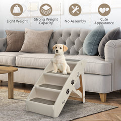 Collapsible Plastic Pet Stairs 4 Step Ladder for Small Dog and Cats - view 3
