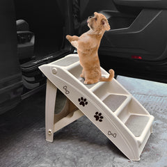 Collapsible Plastic Pet Stairs 4 Step Ladder for Small Dog and Cats - view 2