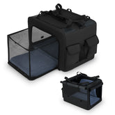 Portable Foldable Pet Carrying Bag with 2 Openings and Comfy Cushion Pet Carrier