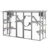 Large Outdoor Catio with Condos, Platforms, Doors, Ladders, Weather-Resistant