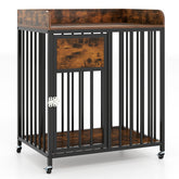 27.5 Inch Dog Crate Furniture with Wheels for Small Dogs and Puppies Dog Kennel