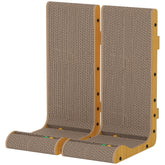2PCS Cat Scratching Board L Shape Cat Scratcher Cat Scratching Pad with 3 Toy