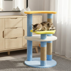 29 Inches Cute Modern Cat Tree with Star and Moon Shaped Platforms - view 3