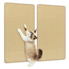 2 Piece Cat Scratcher Mat Set 32 x 20 Inch Natural Sisal Pads Cat Tree
