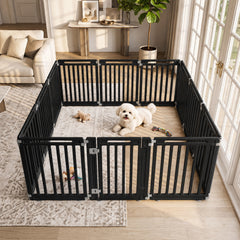 31.5" Height Indoor Outdoor Dog Playpen with 12 Panels Pet Gate - view 2