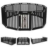 31.5" Height Indoor Outdoor Dog Playpen with 12 Panels Pet Gate