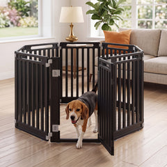 31.5" Height Indoor Outdoor Dog Playpen with 8 Panels Pet Gate - view 2