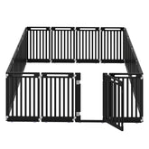 31.5" Height Indoor Outdoor Dog Playpen with 16 Panels Pet Gate