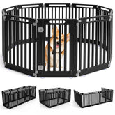 31.5" Height Indoor Outdoor Dog Playpen with 10 Panels Pet Gate