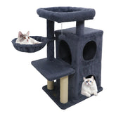 33.5 Inch Cute Kitten Tower with 2-Tier Condo and Padded Top Perch Cat Tree