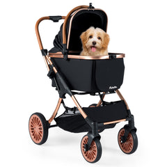 3-in-1 Foldable Pet Stroller with Sun Shade and Safety Belt for up to 55 lbs - view 4