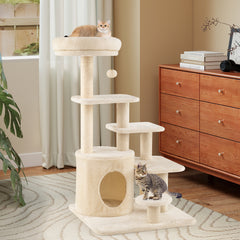 40 Inch Multi-level Cat Tower with Condo and Dangling Jingle Ball Cat Tree - view 3