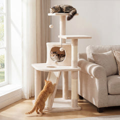 44 Inch Tall Kitten Tower with Condo and 2 Plush Perches Cat Tree - view 2