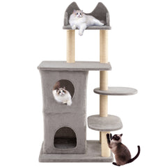 48.5 inch Cat Tree with 2-story Condo and 3 Hideaway Caves for Large Cats - view 4