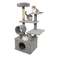 48 Inches Tall Cat Tree Multi-Level Kitten Tower with Large Condo Padded Top - view 4