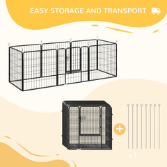 8 Panel Pet Playpen Play Yard Fence Home DIY Heavy-Duty Metal Foldable Indoor - view 4