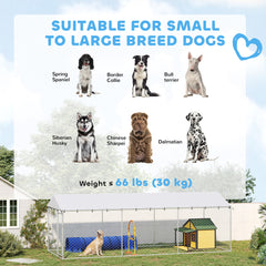 19.7' x 7.5' x 6.6' Dog Kennel Outdoor for Small Medium Large Dogs - view 3