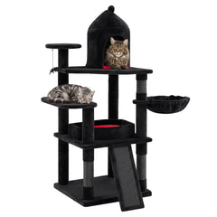50 Inch Gothic Multi-level Cat Tree with House for Indoor Cats - view 4