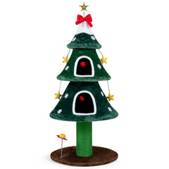 54 Inch Christmas Cat Tree with 2 Private Condos for Indoor Cats - view 4