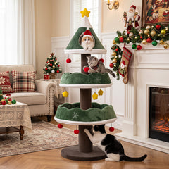 56.5 Inch Multi-Level Cat Tower with Fully-wrapped Scratching Posts Cat Tree - view 2