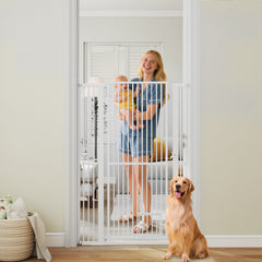 59" Extra Tall Pet Gate Heavy-Duty Metal Cat Gate with Wide Opening - view 3