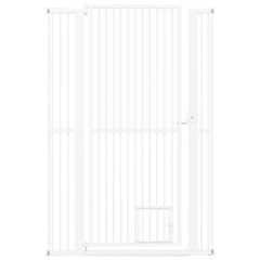 59" Extra Tall Pet Gate Heavy-Duty Metal Cat Gate with Wide Opening
