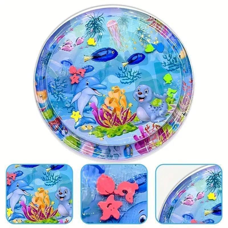 Interactive Water Play Mat for Cats & Dogs | Ocean-Theme Sensory Cooling Mat