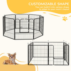 8 Panel Pet Playpen Play Yard Fence Home DIY Heavy-Duty Metal Foldable Indoor - view 3
