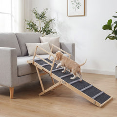 6-level Height Adjustable Foldable Dog Ramp for High Bed Couch Pet Stairs - view 3