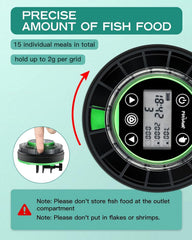Petbank Automatic Fish Feeder for Aquarium | USB-Rechargeable Timer - alternate view