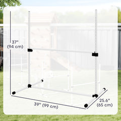 Set of 4 Dog Agility Training Equipment Adjustable Jump Bar Pet Exercise Kit - view 2