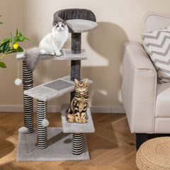 93 CM Tall Cat Tree Kitten Tower with Sisal and Jute Scratching Posts - view 3
