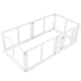 Clear Plastic Dog Playpen with Secure Locking Door-6 Panel Pet Gate