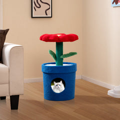 Cute Cat Tree with Flower Padded Perch for Indoor Cats - view 2