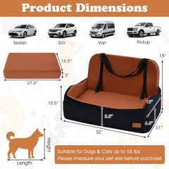 Dog Car Seat Foam Dog Booster Seat for Medium and Large Dogs Pet Supplies - view 3