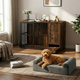 Dog Crate Furniture & Cooling Gel Dog Bed for Small and Medium Dogs Dog Kennel