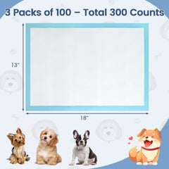Dog and Puppy Pee Pads 18" x 13" (300 Counts) for Potty Training Dog Agility - view 4