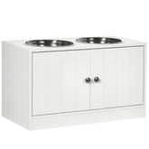 Elevated Dog Bowls for Large Dogs Pet Feeding Station with Stand, Storage, 2
