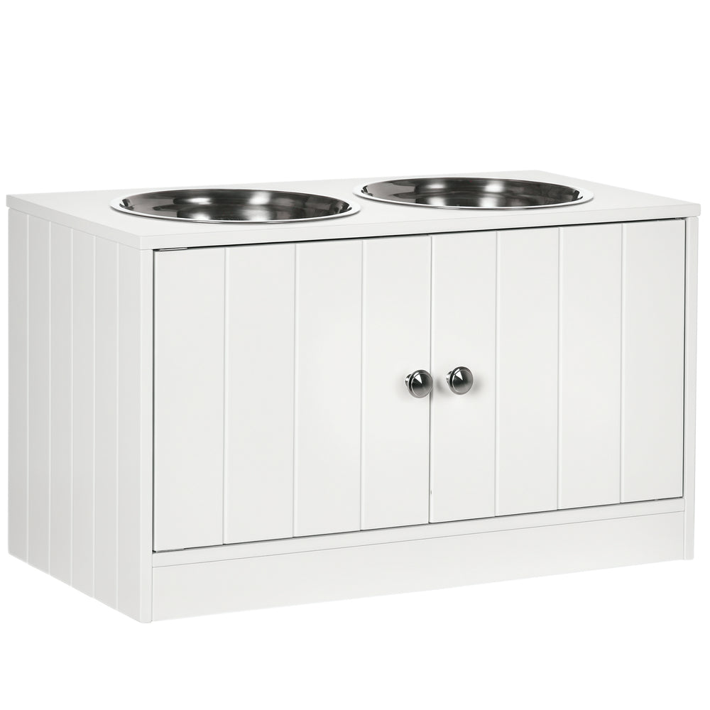 Elevated Dog Bowls for Large Dogs Pet Feeding Station with Stand, Storage, 2