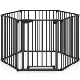 Extra Wide Baby Gate Fits 34.5-154" Openings 6-Panel Adjustable Pet Safety Fence
