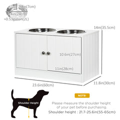 Elevated Dog Bowls for Large Dogs Pet Feeding Station with Stand, Storage, 2 - view 2
